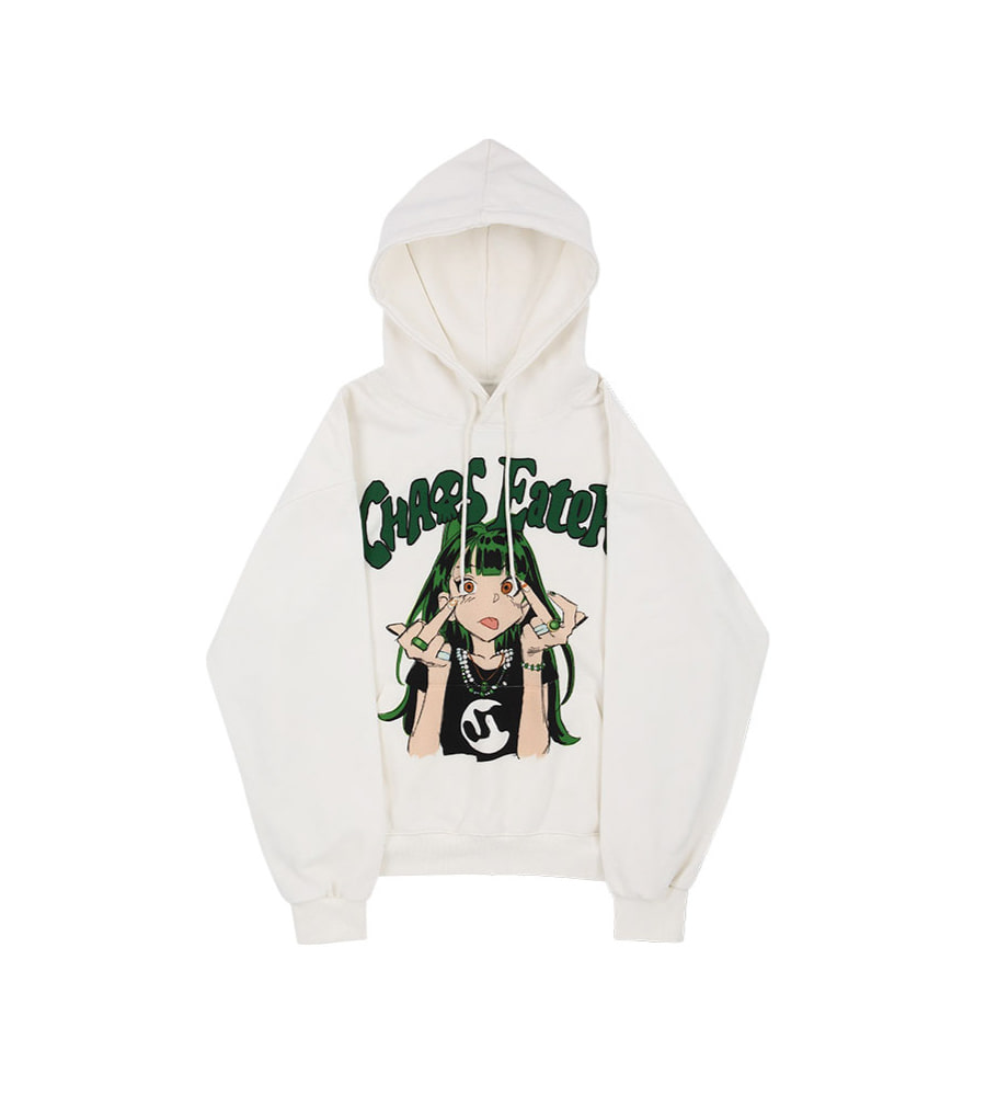 Chaos Eater Heavy Terry Hoodie - Off White