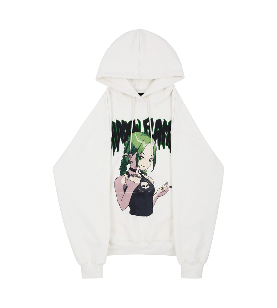 Shadowflame heavy terry hoodie - Off White