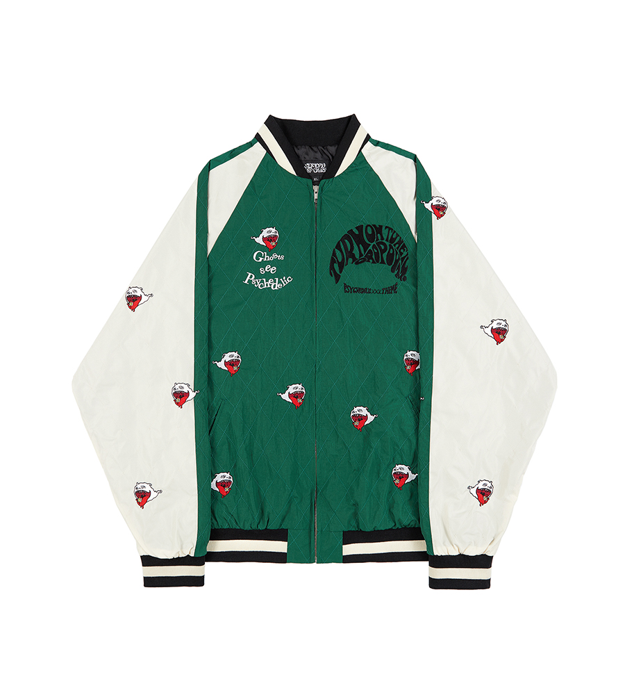 Ghost See Psychedelic Souvenir Jacket - Green