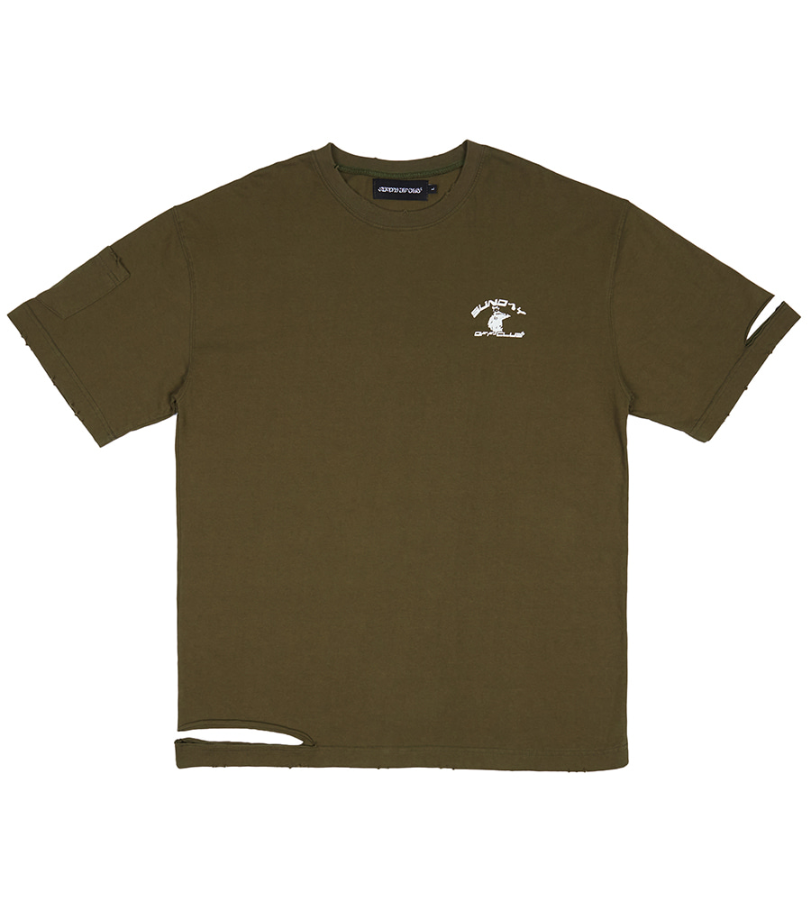 WAR KID Sleeve Pocket T-Shirt - Khaki