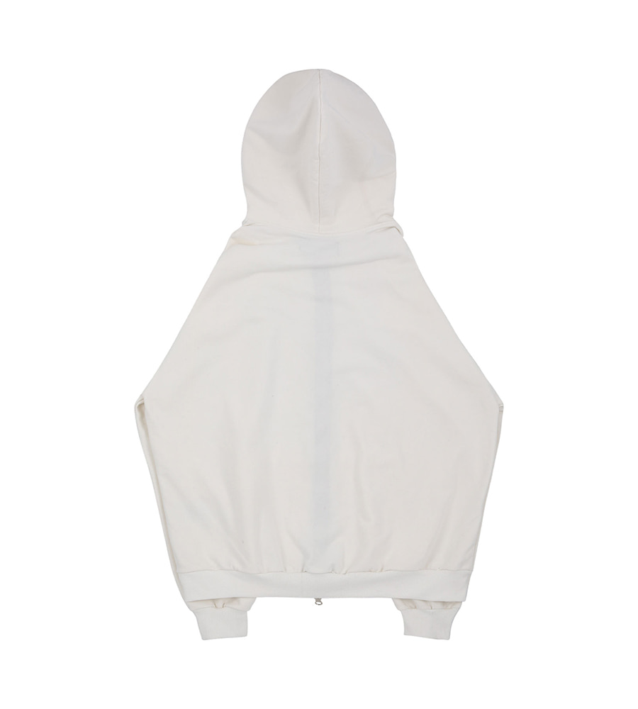 Melting logo 2way zip up hoodie - Off White